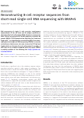 Cover page: Reconstructing B-cell receptor sequences from short-read single-cell RNA sequencing with BRAPeS