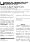 Cover page: Transforming Primary Care Training—Patient-Centered Medical Home Entrustable Professional Activities for Internal Medicine Residents