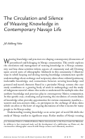 Cover page: The Circulation and Silence of Weaving Knowledge in Contemporary Navajo Life