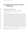 Cover page: Cosmological perturbation theory in 1+1 dimensions