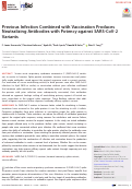 Cover page: Previous Infection Combined with Vaccination Produces Neutralizing Antibodies with Potency against SARS-CoV-2 Variants