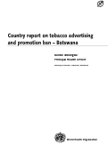 Cover page: Country report on tobacco advertising and promotion ban - Botswana