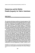 Cover page: Hantavirus and the Media: Double Jeopardy for Native Americans
