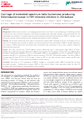 Cover page: Carriage of extended-spectrum beta-lactamase-producing Enterobacteriaceae in HIV-infected children in Zimbabwe