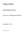 Cover page: Woodwind Trio (for Solo Woodblock Player)