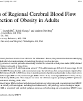 Cover page: Patterns of Regional Cerebral Blood Flow as a Function of Obesity in Adults