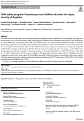 Cover page: Child safety programs for primary school children decrease the injury severity of dog bites.