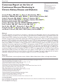 Cover page: Consensus Report on the Use of Continuous Glucose Monitoring in Chronic Kidney Disease and Diabetes.