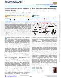Cover page of Flash Communication: Addition of Acid Anhydrides to Monomeric Stibine Oxides