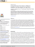 Cover page: Comprehensive Annotation of Mature Peptides and Genotypes for Zika Virus