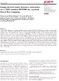 Cover page: Image-derived input function estimation on a TOF-enabled PET/MR for cerebral blood flow mapping