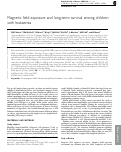 Cover page: Magnetic field exposure and long-term survival among children with leukaemia