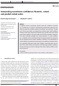 Cover page: Interpreting eyewitness confidence: Numeric, verbal, and graded verbal scales