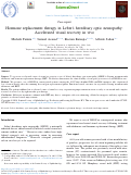 Cover page: Hormone replacement therapy in Lebers hereditary optic neuropathy: Accelerated visual recovery in&nbsp;vivo.