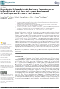 Cover page: Hypodiploid B-Lymphoblastic Leukemia Presenting as an Isolated Orbital Mass Prior to Systemic Involvement: A Case Report and Review of the Literature