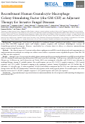 Cover page: Recombinant Human Granulocyte-Macrophage Colony-Stimulating Factor (rhu GM-CSF) as Adjuvant Therapy for Invasive Fungal Diseases.