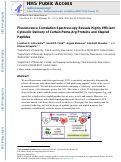 Cover page: Fluorescence Correlation Spectroscopy Reveals Highly Efficient Cytosolic Delivery of Certain Penta-Arg Proteins and Stapled Peptides