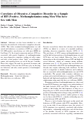 Cover page: Correlates of Obsessive–Compulsive Disorder in a Sample of HIV-Positive, Methamphetamine-using Men Who have Sex with Men