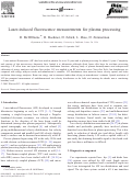 Cover page: Laser-induced fluorescence measurements for plasma processing