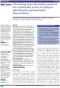 Cover page: Classifying atopic dermatitis: protocol for a systematic review of subtypes (phenotypes) and associated characteristics