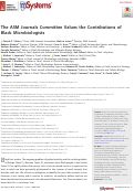 Cover page: The ASM Journals Committee Values the Contributions of Black Microbiologists