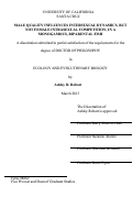 Cover page: MALE QUALITY INFLUENCES INTERSEXUAL DYNAMICS, BUT NOT FEMALE INTRASEXUAL COMPETITION, IN A MONOGAMOUS, BIPARENTAL FISH