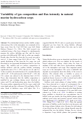 Cover page: Variability of gas composition and flux intensity in natural marine hydrocarbon seeps