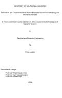 Cover page: Fabrication and Characterization of Silicon Microwire Neural Electrode Arrays on Flexible Substrates