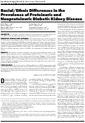 Cover page: Racial/Ethnic Differences in the Prevalence of Proteinuric and Nonproteinuric Diabetic Kidney Disease