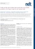 Cover page: Frailty and the risk of kidney function decline in the elderly population: the Rugao Longevity and Ageing Study.