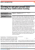 Cover page: Searching for spin glass ground states through deep reinforcement learning.