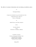 Cover page: The effects of consumer information and cost-sharing on healthcare prices