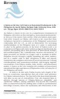 Cover page: Book Review: A Nation on the Line: Call Centers as Postcolonial Predicaments in the Philippines