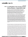 Cover page: A methylation risk score for chronic kidney disease: a HyperGEN study.