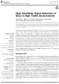 Cover page: High Sensitivity, Rapid Detection of Virus in High Traffic Environments.