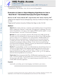 Cover page: Evaluation of Gaze-to-Object Mapping Algorithms for Use in “Real-World” Translatable Neuropsychological Paradigms