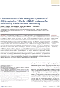 Cover page: Characterization of the Mutagenic Spectrum of 4-Nitroquinoline 1-Oxide (4-NQO) in Aspergillus nidulans by Whole Genome Sequencing