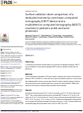 Cover page: Surface radiation dose comparison of a dedicated extremity cone beam computed tomography (CBCT) device and a multidetector computed tomography (MDCT) machine in pediatric ankle and wrist phantoms.