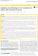 Cover page: Applying neurobiology to the treatment of adults with anorexia nervosa.
