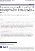 Cover page: Intersections between syndemic conditions and stages along the continuum of overdose risk among women who inject drugs in Mexicali, Mexico