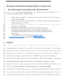 Cover page: The impact of managed aquifer recharge on the fate and transport of pesticides in agricultural soils