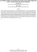 Cover page: Are analogies enough? Assessing long-term retention of and cognitive supports forscience concepts learned using structural alignment