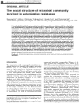 Cover page: The social structure of microbial community involved in colonization resistance