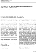 Cover page: The role of LINEs and CpG islands in dosage compensation on the chicken Z chromosome