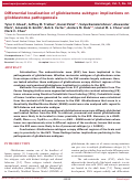 Cover page: Differential localization of glioblastoma subtype: implications on glioblastoma pathogenesis