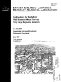 Cover page: Scaling laws for turbulent wall bounded shear flows at very large Reynolds numbers