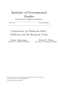 Cover page of Cooperation on Chemicals Policy: California and the European Union