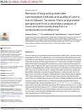 Cover page: Removal of long-acting reversible contraceptive methods and quality of care in Dar es Salaam, Tanzania: Client and provider perspectives from a secondary analysis of cross-sectional survey data from a randomized controlled trial.