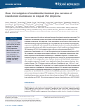 Cover page: Phase 1 investigation of lenalidomide/rituximab plus outcomes of lenalidomide maintenance in relapsed CNS lymphoma