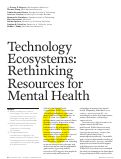 Cover page: Technology Ecosystems: Rethinking Resources for Mental Health